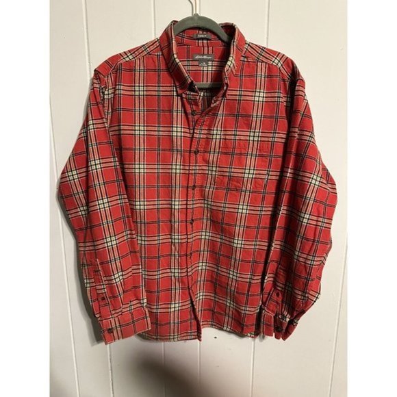 Eddie Bauer Plaid Shirt Collared Buttonup Classic Y2k Look XL Vintage - Picture 2 of 8